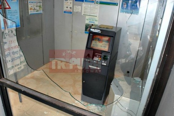 Two ATM kiosks ransacked, forked-out SBI and AXIS bank ATM machine under AD Nagar police station, Tripuraâ€™s law and order put on question 